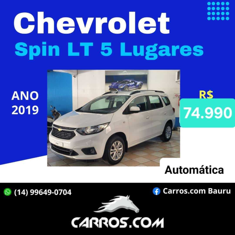 Chevrolet spin 1.8 4p Flex Lt Automático 2019