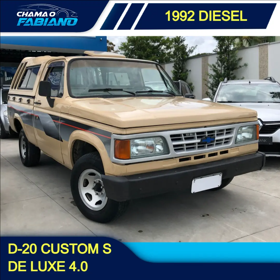 Chevrolet d20 4.0 Diesel Custom S Cabine Simples 1992
