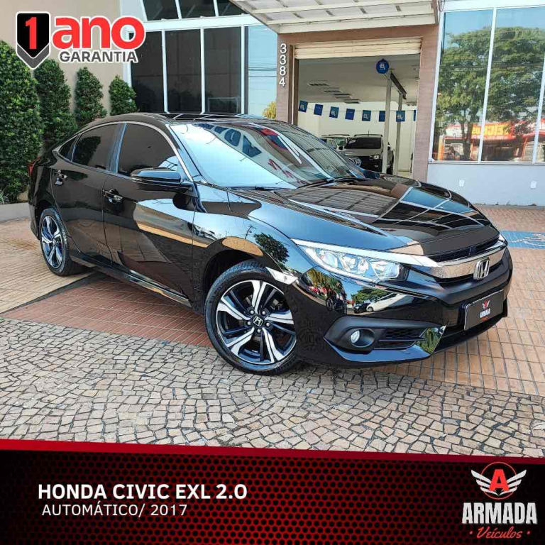 Honda civic 2.0 16v 4p Exl Flex Automático Cvt 2017