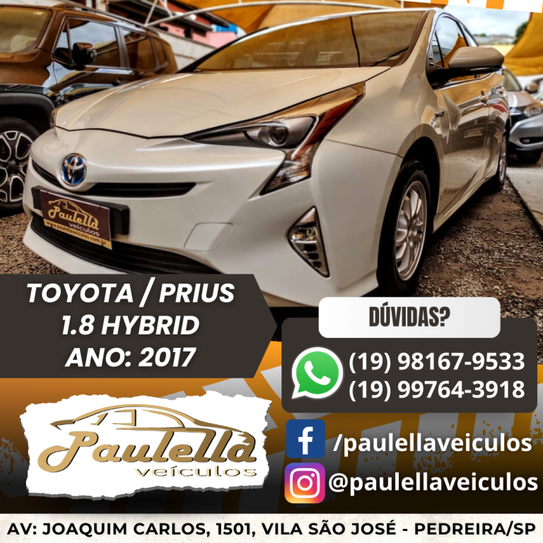 Toyota prius 1.8 16v 4p Híbrido Automático 2017